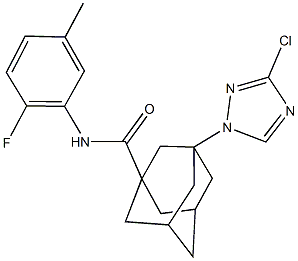 3-(3-chloro-1H-1,2,4-triazol-1-yl)-N-(2-fluoro-5-methylphenyl)-1-adamantanecarboxamide 구조식 이미지