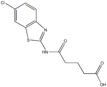 5-[(6-chloro-1,3-benzothiazol-2-yl)amino]-5-oxopentanoic acid Structure