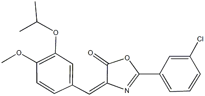 2-(3-chlorophenyl)-4-(3-isopropoxy-4-methoxybenzylidene)-1,3-oxazol-5(4H)-one Structure