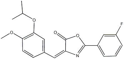 2-(3-fluorophenyl)-4-(3-isopropoxy-4-methoxybenzylidene)-1,3-oxazol-5(4H)-one Structure