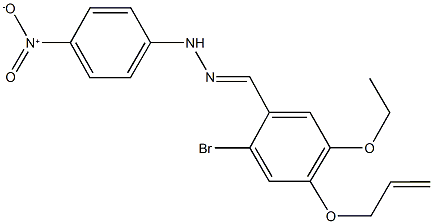 4-(allyloxy)-2-bromo-5-ethoxybenzaldehyde {4-nitrophenyl}hydrazone Structure