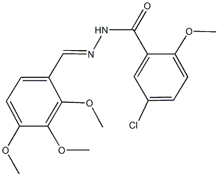 5-chloro-2-methoxy-N'-(2,3,4-trimethoxybenzylidene)benzohydrazide 구조식 이미지