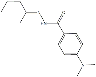 4-(dimethylamino)-N'-(1-methylbutylidene)benzohydrazide 구조식 이미지