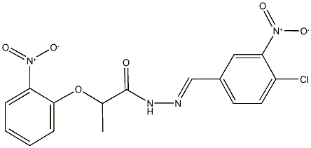 N'-{4-chloro-3-nitrobenzylidene}-2-{2-nitrophenoxy}propanohydrazide 구조식 이미지