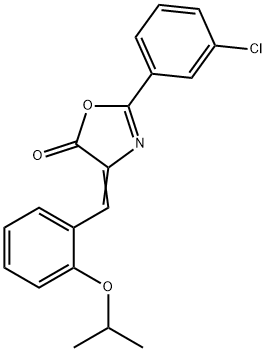 2-(3-chlorophenyl)-4-(2-isopropoxybenzylidene)-1,3-oxazol-5(4H)-one Structure