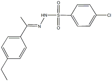 4-chloro-N'-[1-(4-ethylphenyl)ethylidene]benzenesulfonohydrazide 구조식 이미지