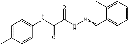 2-[2-(2-methylbenzylidene)hydrazino]-N-(4-methylphenyl)-2-oxoacetamide 구조식 이미지