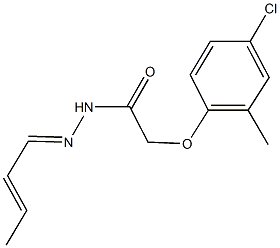 N'-(2-butenylidene)-2-(4-chloro-2-methylphenoxy)acetohydrazide 구조식 이미지