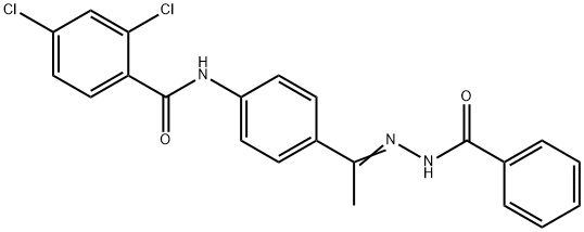 N-[4-(N-benzoylethanehydrazonoyl)phenyl]-2,4-dichlorobenzamide Structure