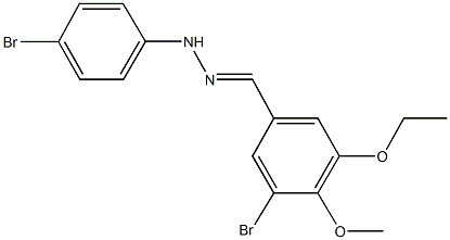 3-bromo-5-ethoxy-4-methoxybenzaldehyde (4-bromophenyl)hydrazone 구조식 이미지