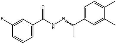 N'-[1-(3,4-dimethylphenyl)ethylidene]-3-fluorobenzohydrazide Structure