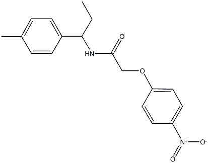 2-{4-nitrophenoxy}-N-[1-(4-methylphenyl)propyl]acetamide 구조식 이미지