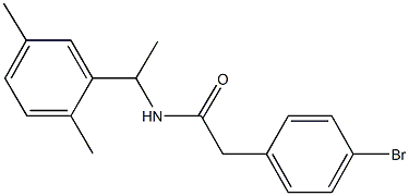 2-(4-bromophenyl)-N-[1-(2,5-dimethylphenyl)ethyl]acetamide 구조식 이미지