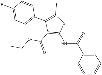 ethyl 2-(benzoylamino)-4-(4-fluorophenyl)-5-methylthiophene-3-carboxylate 구조식 이미지