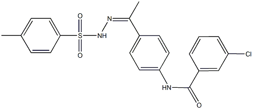 3-chloro-N-(4-{N-[(4-methylphenyl)sulfonyl]ethanehydrazonoyl}phenyl)benzamide Structure