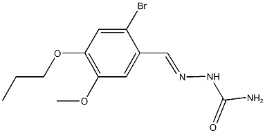 2-bromo-5-methoxy-4-propoxybenzaldehyde semicarbazone Structure