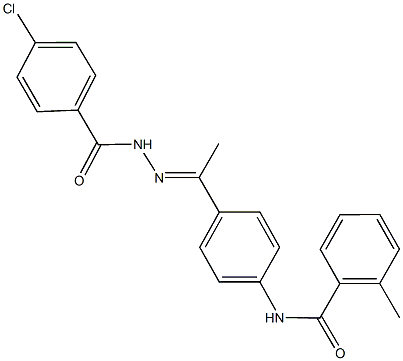 N-{4-[N-(4-chlorobenzoyl)ethanehydrazonoyl]phenyl}-2-methylbenzamide Structure