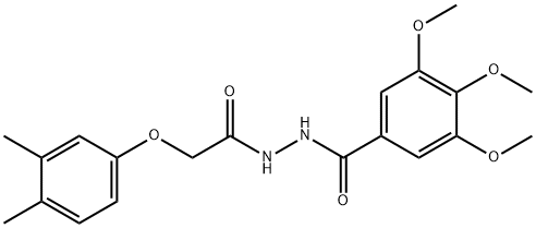 N'-[(3,4-dimethylphenoxy)acetyl]-3,4,5-trimethoxybenzohydrazide 구조식 이미지