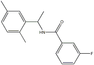 N-[1-(2,5-dimethylphenyl)ethyl]-3-fluorobenzamide 구조식 이미지