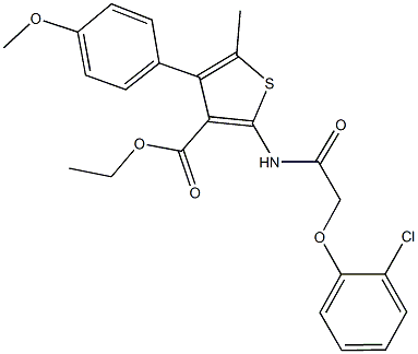 ethyl 2-{[(2-chlorophenoxy)acetyl]amino}-4-(4-methoxyphenyl)-5-methylthiophene-3-carboxylate Structure