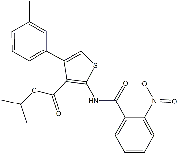 isopropyl 2-({2-nitrobenzoyl}amino)-4-(3-methylphenyl)thiophene-3-carboxylate Structure