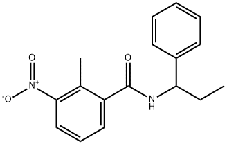 3-nitro-2-methyl-N-(1-phenylpropyl)benzamide 구조식 이미지