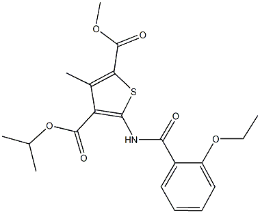 4-isopropyl 2-methyl 5-[(2-ethoxybenzoyl)amino]-3-methyl-2,4-thiophenedicarboxylate 구조식 이미지