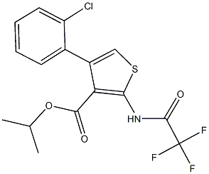 isopropyl 4-(2-chlorophenyl)-2-[(trifluoroacetyl)amino]thiophene-3-carboxylate 구조식 이미지