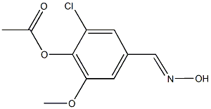 2-chloro-4-[(hydroxyimino)methyl]-6-methoxyphenyl acetate Structure