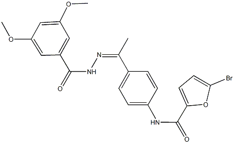 5-bromo-N-{4-[N-(3,5-dimethoxybenzoyl)ethanehydrazonoyl]phenyl}-2-furamide Structure