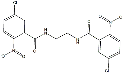 5-chloro-N-[2-({5-chloro-2-nitrobenzoyl}amino)-1-methylethyl]-2-nitrobenzamide Structure