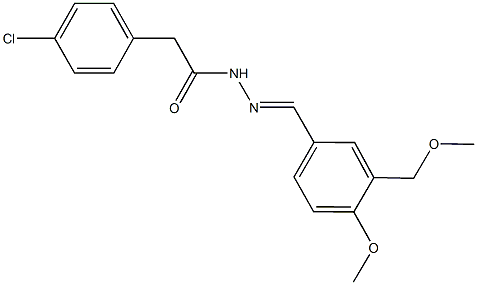 2-(4-chlorophenyl)-N'-[4-methoxy-3-(methoxymethyl)benzylidene]acetohydrazide Structure