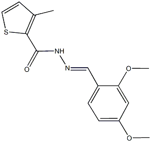 N'-(2,4-dimethoxybenzylidene)-3-methyl-2-thiophenecarbohydrazide Structure