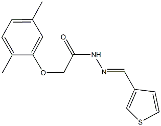 2-(2,5-dimethylphenoxy)-N'-(3-thienylmethylene)acetohydrazide 구조식 이미지