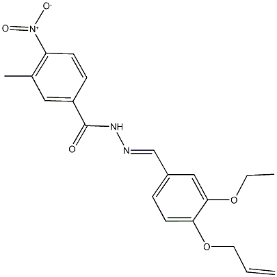 N'-[4-(allyloxy)-3-ethoxybenzylidene]-4-nitro-3-methylbenzohydrazide 구조식 이미지