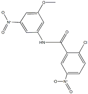2-chloro-5-nitro-N-{3-nitro-5-methoxyphenyl}benzamide Structure