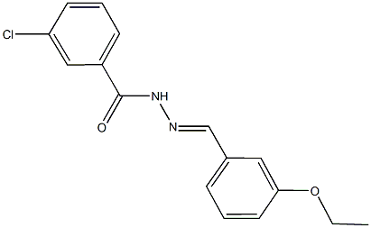 3-chloro-N'-(3-ethoxybenzylidene)benzohydrazide 구조식 이미지