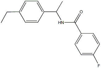 N-[1-(4-ethylphenyl)ethyl]-4-fluorobenzamide 구조식 이미지