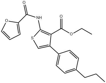 ethyl 2-(2-furoylamino)-4-(4-propylphenyl)thiophene-3-carboxylate Structure