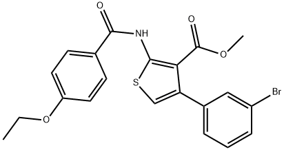 methyl 4-(3-bromophenyl)-2-[(4-ethoxybenzoyl)amino]thiophene-3-carboxylate Structure