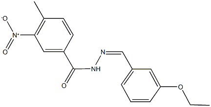 N'-(3-ethoxybenzylidene)-3-nitro-4-methylbenzohydrazide Structure