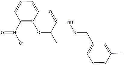 2-{2-nitrophenoxy}-N'-(3-methylbenzylidene)propanohydrazide Structure