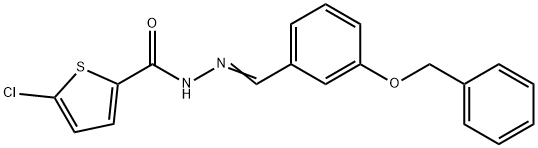 N'-[3-(benzyloxy)benzylidene]-5-chloro-2-thiophenecarbohydrazide 구조식 이미지