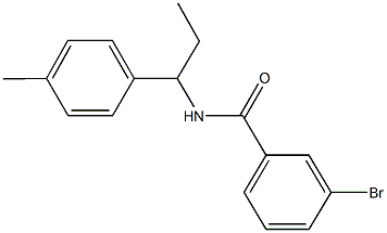 3-bromo-N-[1-(4-methylphenyl)propyl]benzamide Structure