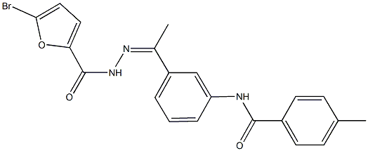 N-{3-[N-(5-bromo-2-furoyl)ethanehydrazonoyl]phenyl}-4-methylbenzamide Structure