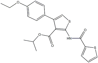 isopropyl 4-(4-ethoxyphenyl)-2-[(2-thienylcarbonyl)amino]-3-thiophenecarboxylate 구조식 이미지