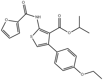 isopropyl 4-(4-ethoxyphenyl)-2-(2-furoylamino)thiophene-3-carboxylate 구조식 이미지