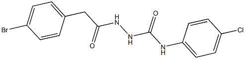 2-[(4-bromophenyl)acetyl]-N-(4-chlorophenyl)hydrazinecarboxamide Structure