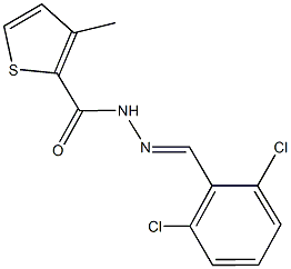 N'-(2,6-dichlorobenzylidene)-3-methyl-2-thiophenecarbohydrazide Structure