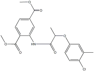 dimethyl 2-{[2-(4-chloro-3-methylphenoxy)propanoyl]amino}terephthalate 구조식 이미지